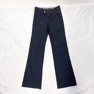 LULULEMON PIN STRIPPED FLARE PANTS WITH ZIPPER SIZE SMALL